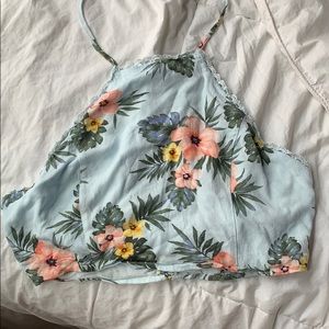 NWOT floral halter top